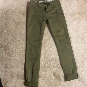 Green pants super stretchy- size 3.